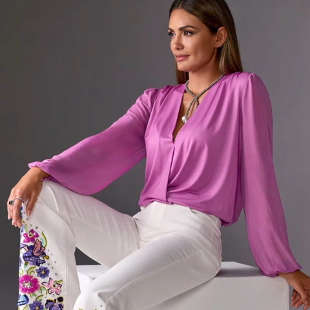Boston Proper Vibrant Purple Blouse